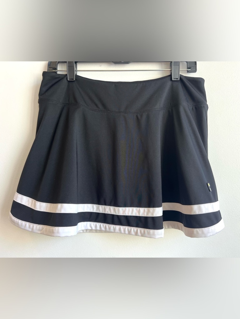 Fila Black Skort with White Stripe Trim Athleisure, Activewear Golf Picklball